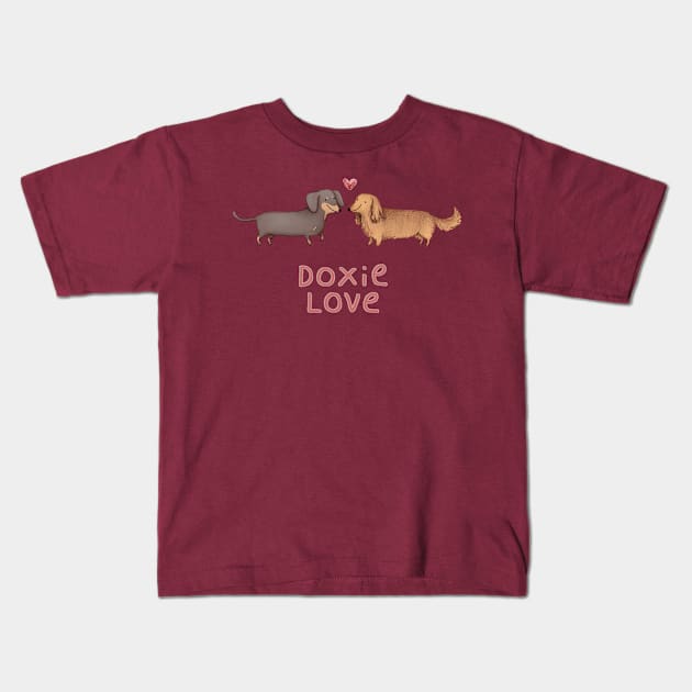 Doxie Love Kids T-Shirt by Sophie Corrigan